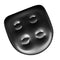3Pcs Spa Booster Seat Cushion Inflatable Pillow for Bathtub Anti-slip Black