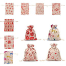 24Pack Countdown Bag Hanging Candy Gift Sack Pouch Clips Stickers Rope ChriSEAU
