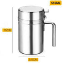 1X(Stainless Steel Oiler Visual Oil Leak Edible Oil Tank Vinegar Bottle Soy