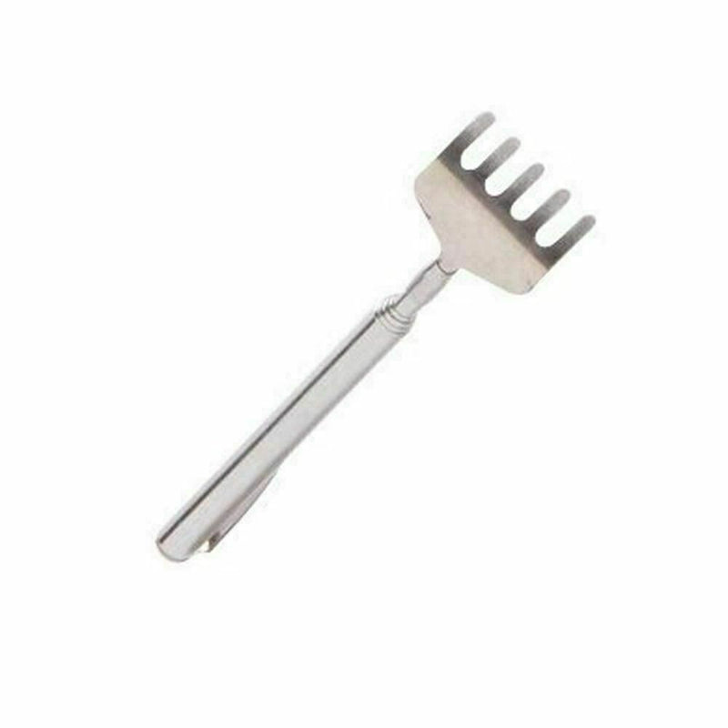 Metal Stainless Steel Back Scratcher Telescopic Extendable Extender Claw Y1 O6H8