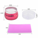 1 Set Chessman Shape Nail Stamping Stamper Pink Transparent Silicone Nail A Y3N4