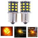 2X 1156 BA15S 2835 33-SMD Yellow LED Bulbs Car Turn Signal Lamp Brake LightsSEAU