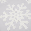 Soft Square Christmas Snowflake Style Cotton Embroidery Throw Pillow Case C M1S3
