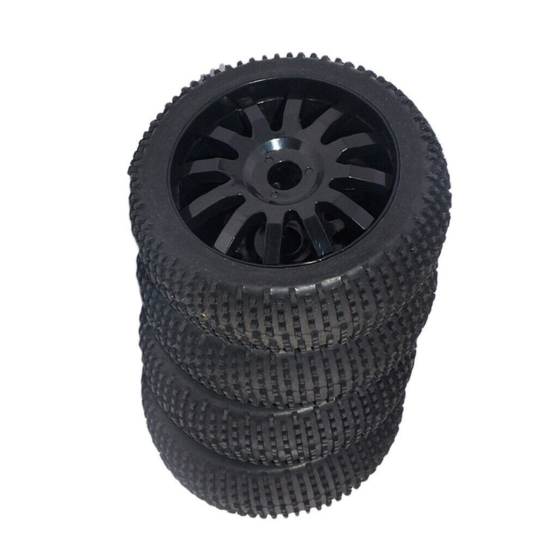 4pcs 1:8 Rubber Tires & Wheel Rim Fit for HPI RC Buggy Car Parts Accessories