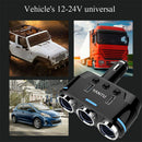 Power Adapter Dual USB Car Charger DC 12V 3Way Cigarette Lighter Socket Splitter