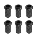 6x Electric Guitar Through Body String Mounting Ferrules Bushings Black
