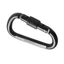 2 Pieces 30KN D Shape Carbon Steel Screw Locking Outdoor Climbing Carabiner