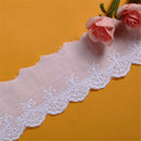 1 Yard Embroidery Trim Floral Cotton Lace Ribbon Wedding Fabric Clothing Sewing