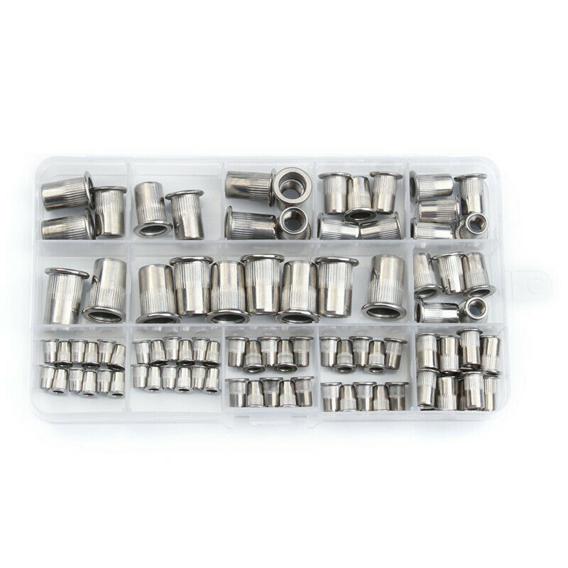 93Pcs Stainless Steel Rivnut Small Countersunk Head Riveted Nuts Insert Nut B6K8