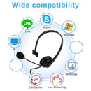 USB Wired Headphone for Conference Online Call Center Business Handsfree Headset