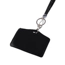 Rhinestone Crystal Work Card ID Case Holder Lanyard Sling (Black) B8N1