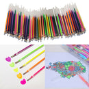 200Pc Fluorescence Neon Gel Pen Refills Coloring Drawing Craft Markers Pen 0.8mm