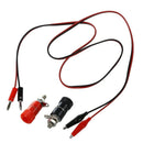 2 Pcs Red Black Banana Plugs To Alligator Clips Probe Test Cable 1M & 10 Pc N6H9
