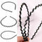 5pcs Unisex Sport Headband Black Head Hoop Band Hairband Metallic Wavy Hair O8W5