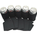 5x Neoprene Beer Can Cooler Soda Beverage Sleeve Holder Wrap Favour Black