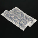 Retro Blue and White Table Cloth with Lace Cotton & Linen Print Chinese Sty T8V8