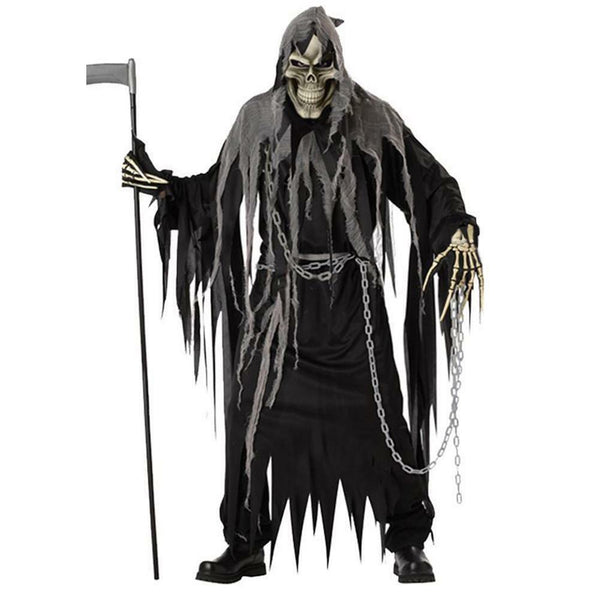 Mens Zombie Ghost Face Halloween Scream Scary Fancy CostumeRobe