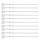 10Pc Long BBQ Barbecue Skewers Kebab Grill Needle-Cooking 340* Steel Sticks B7M2