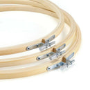 3 Pieces 10 Inch Round Wooden Embroidery Hoops Bamboo Circle Cross Stitch H