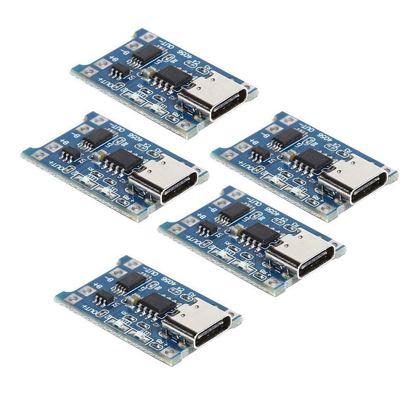 5pcs TP4056 1A Lithium Battery Charger Module Board w/USB Type-C Protection