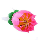 1pcs Lotus Flower Candle Musical Blossom Candles Happy Birthday Party Supply
