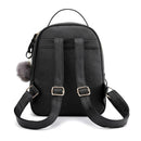 Teenagers Backpack PU Leather Shoulder Bag School Bags Girls Cat Square Satc
