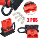 2x 50A Car Battery Quick Connect Disconnect Power Cable Connector Plug Jack Kits
