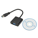 USB 3.0 to VGA Video Display Adapter 1080P Multi-Display Converter (Black)