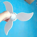Fan Three-Blade LED Lamp 45W E27 Foldable Energy Saving Home Ceiling Light