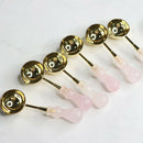 Crystal Handle Sealing Wax Bead Melting Spoon for Scrapbooking (Pink) A