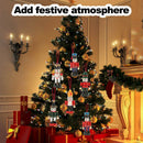 6pcs 2.76in Christmas Ornaments Nutcrackers Soldier Puppet for Home Shop Window