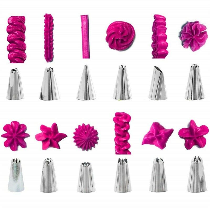 83Pcs Cake Decorating Tips Set With Box Diy Icing Piping Nozzles Set Kit Cu H2H5