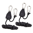 2Pcs Rope Clip Hanger Grow Light Ratchet Hanger 150lbs Capacity 6.56Ft Long
