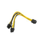 6Pin Female To 2x 8 Pin(6+2) Male PCI Express Power Adapter Y Splitter Cable