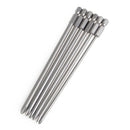 6Pcs Shank 1/4'' S2 Steel 150mm Long Magnetic Hex Cross Head Screwdriver Bit Set