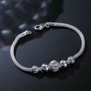 Infinity Charms Bracelet Lucky Bead Chain Women Charm Cuff Bangle Jewelry Gif BX