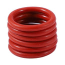 19 mm x 2.5 mm Silicone O Ring Oil Sealing Washers Red 10 pcs X6C5