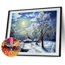 Full Drill Snow Scene 5D Diamond DIY Painting Craft Home Decor