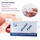 100 Pcs Disposable Alcohol Disinfection Cotton Medical Aid Wipe Swab First N1A3
