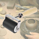 5cm Rolling Tool Rubber Roller Brayer with Wood Handle for Craft Tools