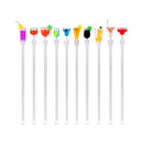 10pcs 23CM Cute Cocktail Sticks Drink Mixer Bar Stirring Mixing With Colorf B3Z3