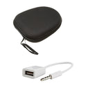 3.5mm Car AUX Male Audio Jack to USB 2.0 Female Adapter Cable +Hard Case Box