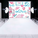 Love Red Heart Photo Backdrop Studio Room Background for Valentine Day