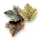 Tricolor Maple Leaf Lapel Suit Brooch Pin Tuxedo Corsage Wedding Prom Wear A7Z2