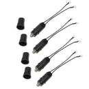 Set of 4 Outdoor TV Antenna 300-75 Ohm Matching Trans-former Balun Adapter