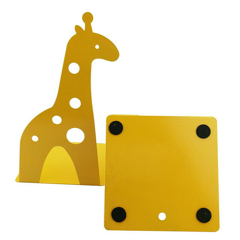 Cute Cartoon Giraffe Shape Non Skid Bookends Bookends for Shelves for Kids  C3A6