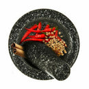 Granite Pestle & Mortar Set Stone Herb Spice Grinder Solid Crusher Cooking #