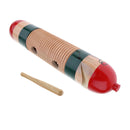 1 Set Wooden Cylinder Guiro Hand Percussion Instrument Bright Sound