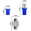 13Pcs Car White Light Interior LED Lights For Dome License Plate Lamp 12V Kit Hn