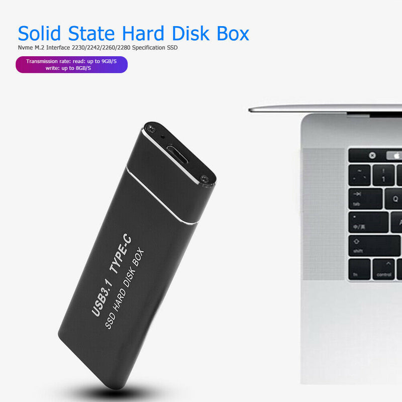 M.2 NVME PCIe to USB3.1 GEN2 M Key Solid State Disk Mobile Type-C SSD Enclosure